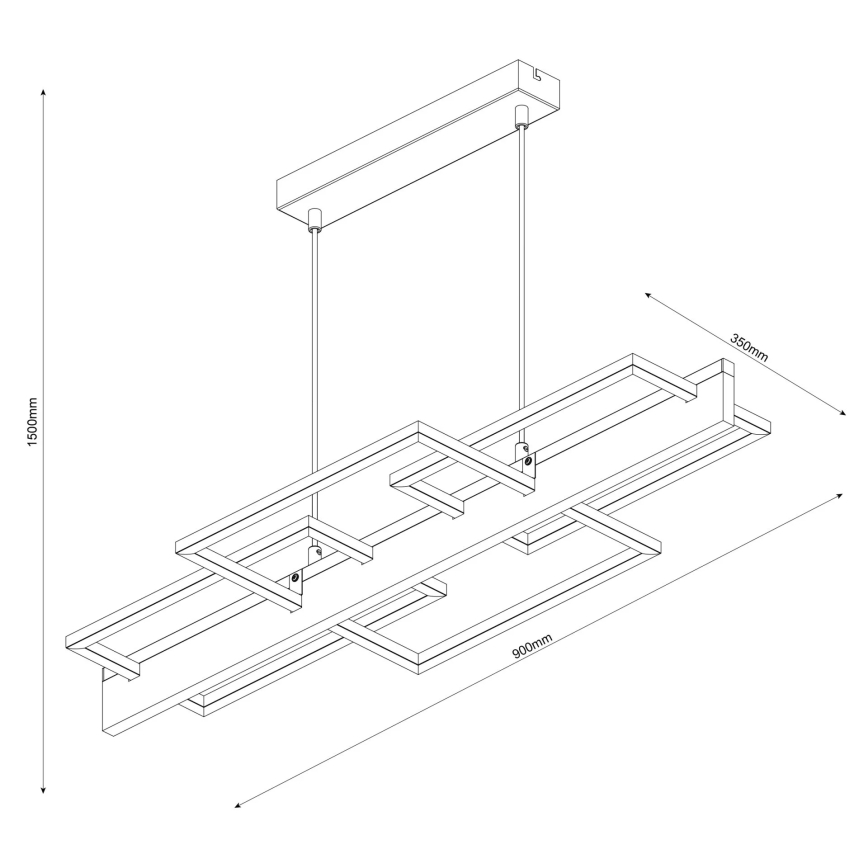 LED-Pendelleuchte an Seil LARYSA LED/35W/230V Kiefer