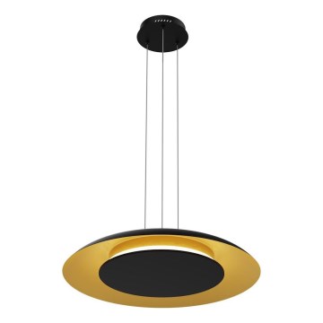 LED-Pendelleuchte an Seil PIATTINO LED/30W/230V 2700/3200/4000K Ø 40 cm schwarz/gold