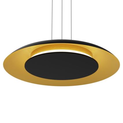 LED-Pendelleuchte an Seil PIATTINO LED/30W/230V 2700/3200/4000K Ø 40 cm schwarz/gold