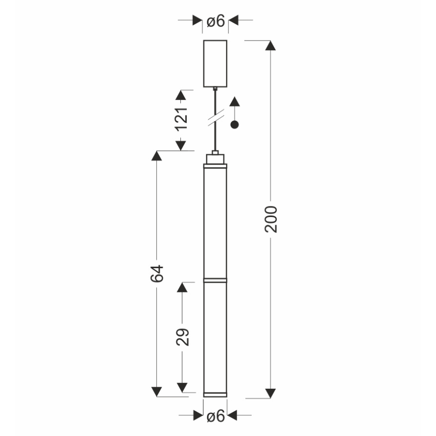 LED Pendelleuchte an Stahlseil CORTE LED/18W/230V schwarz
