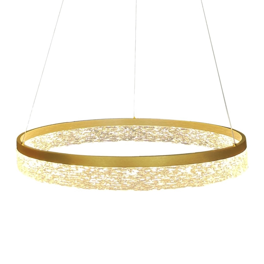 LED-Pendelleuchte an Stahlseil GALA LED/25W/230V Ø 50 cm Gold