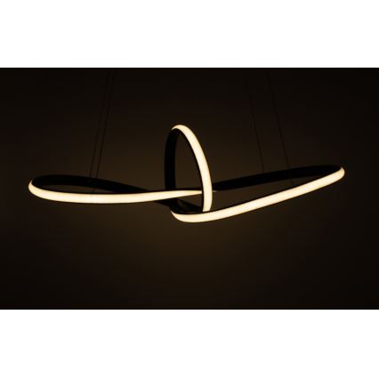 LED-Pendelleuchte an Stahlseil LED/44W/230V schwarz