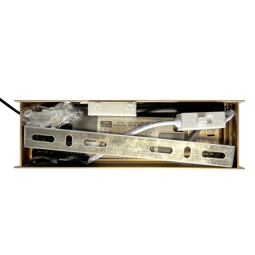 LED-Pendelleuchte an Stahlseil LINEA LED/36W/230V 3000/4000/5700K CRI 90 goldfarben