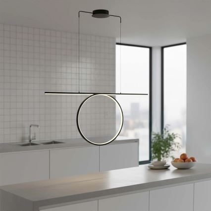 LED-Pendelleuchte an Stahlseil ODETTA LED/42W/230V 4000K schwarz