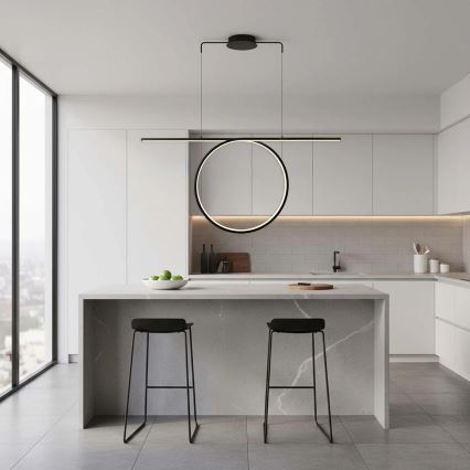 LED-Pendelleuchte an Stahlseil ODETTA LED/42W/230V 4000K schwarz