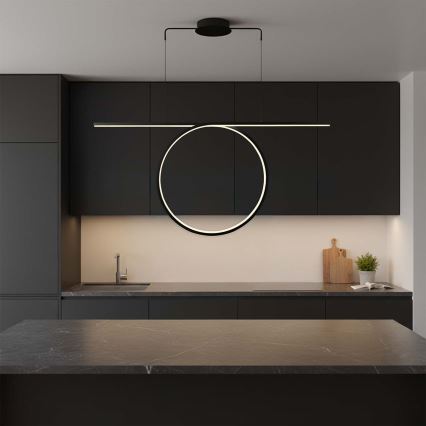 LED-Pendelleuchte an Stahlseil ODETTA LED/42W/230V 4000K schwarz