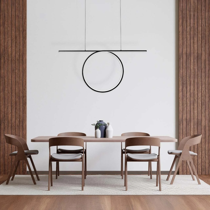 LED-Pendelleuchte an Stahlseil ODETTA LED/42W/230V 4000K schwarz