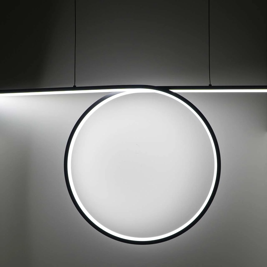 LED-Pendelleuchte an Stahlseil ODETTA LED/42W/230V 4000K schwarz