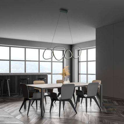 LED-Pendelleuchte an Stahlseil PETRA LED/48W/230V 4000K schwarz