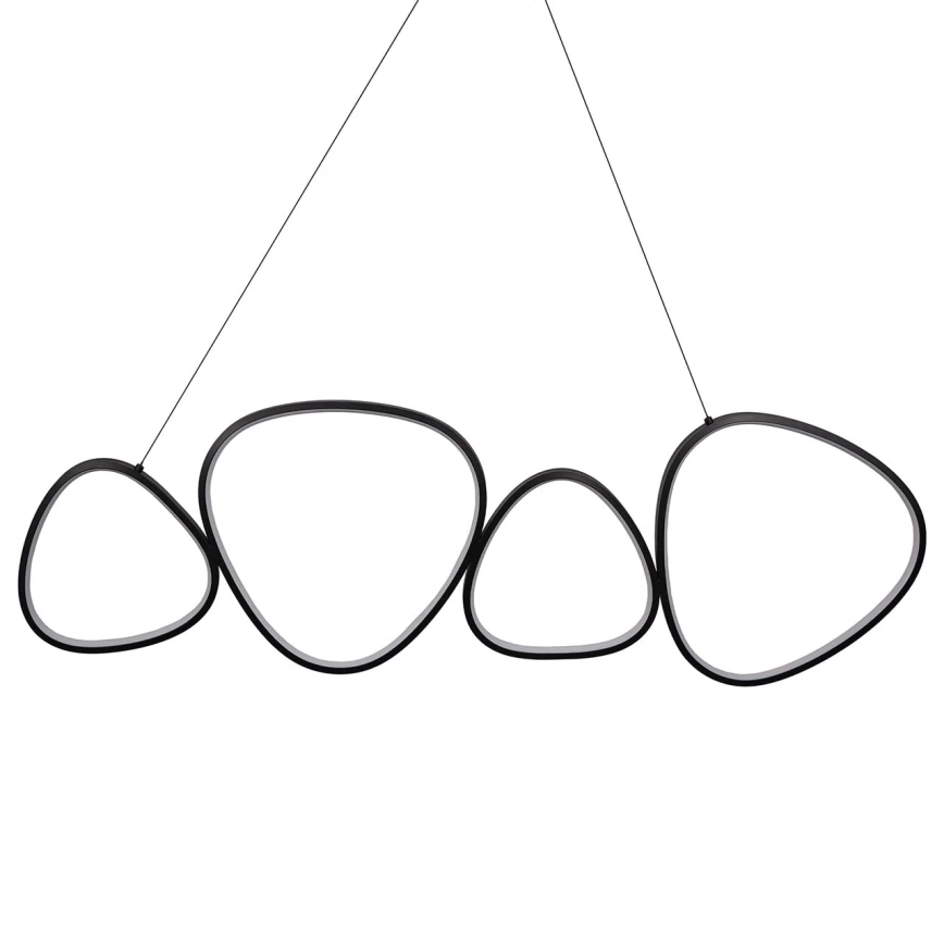 LED-Pendelleuchte an Stahlseil PETRA LED/48W/230V 4000K schwarz