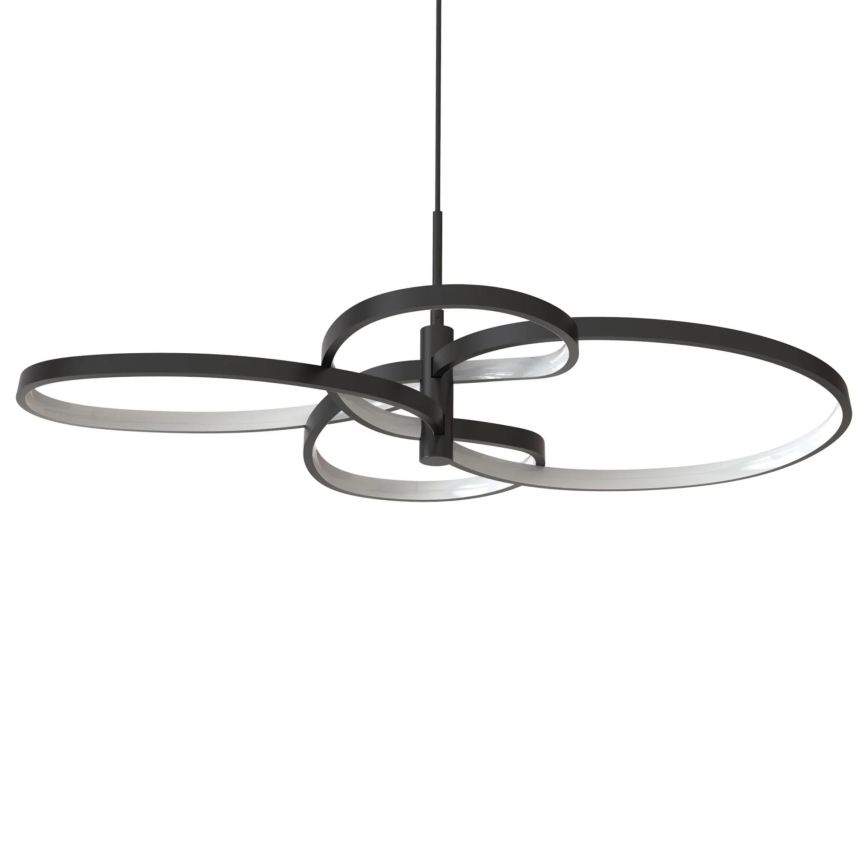 LED Pendelleuchte an Stahlseil RIBBON LED/37W/230V 4000K schwarz