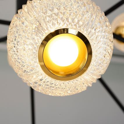 LED-Pendelleuchte an Stange GELA 12xLED/5W/230V 3000K schwarz/gold