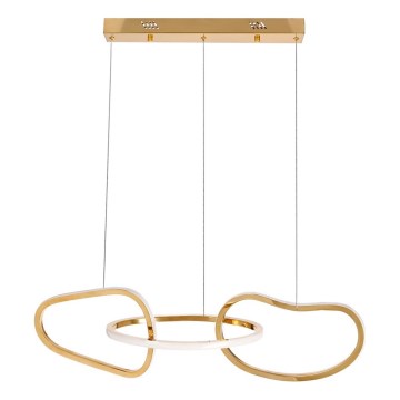 LED-Pendelleuchte ANNELI mit Seilaufhängung, 30 W / 230 V, 80 cm, goldfarben