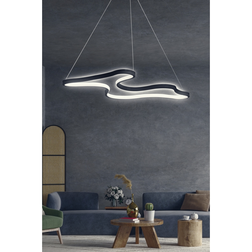 LED-Pendelleuchte ARTISAN an Kabel, 36 W, 230 V, 6500 K, schwarz