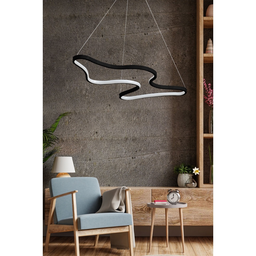 LED-Pendelleuchte ARTISAN an Kabel, 36 W, 230 V, 6500 K, schwarz