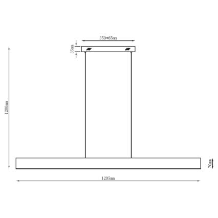 LED-Pendelleuchte BERNADETTA mit Drahtseilaufhängung LED/20W/230V 4000K weiß