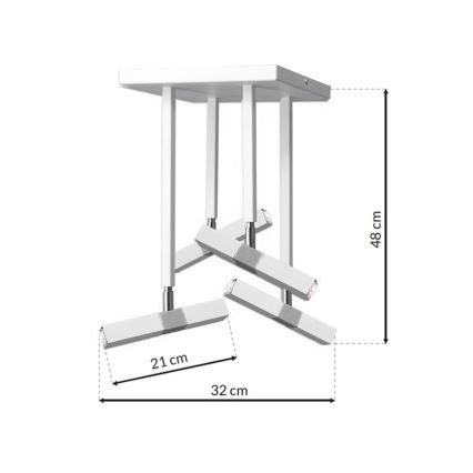 LED-Pendelleuchte CASTRO 4xG9/7W/230V