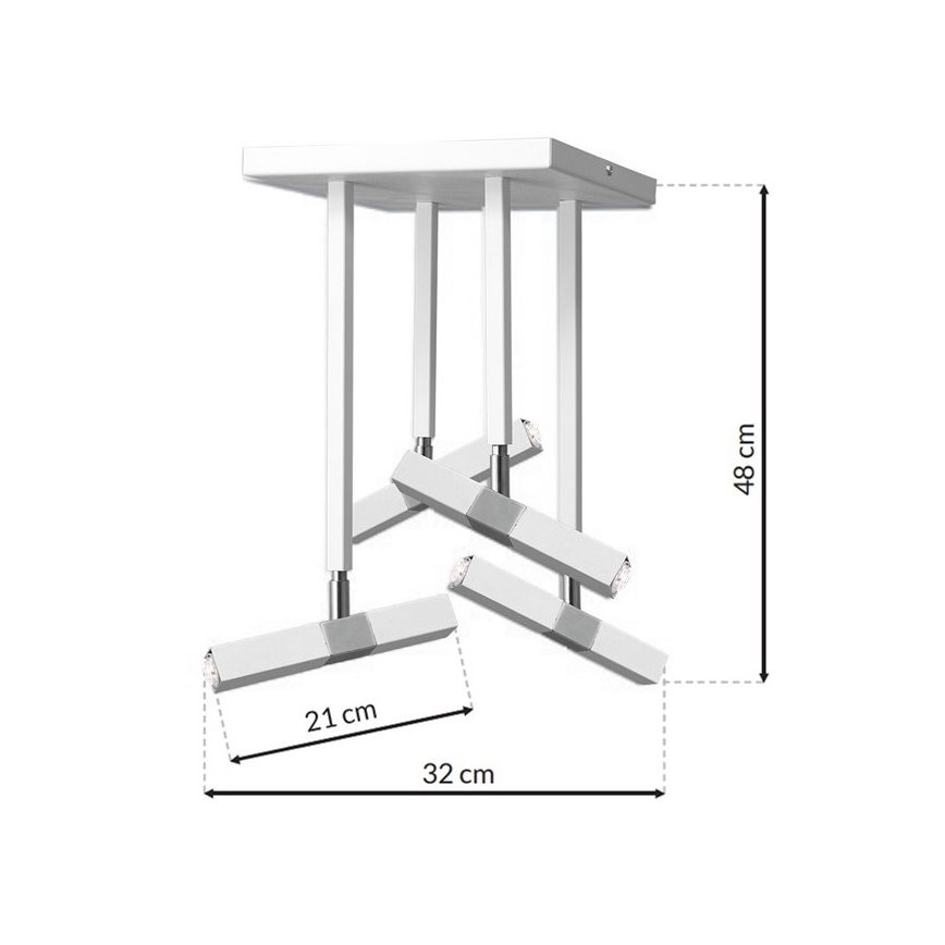 LED-Pendelleuchte CASTRO 4xG9/7W/230V