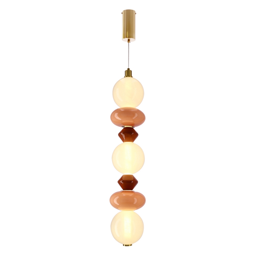 LED-Pendelleuchte FLORES mit Kabel LED/20W/230V gold/orange/braun