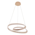 LED-Pendelleuchte GLOW an Kabel, 75 W, 230 V, 4000 K, Ø 60 cm, goldfarben