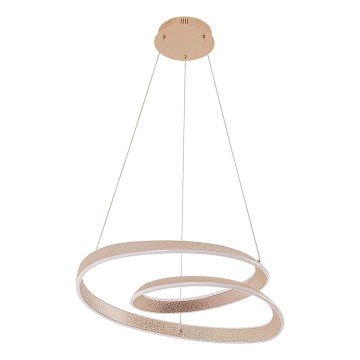 LED-Pendelleuchte GLOW an Kabel, 75 W, 230 V, 4000 K, Ø 60 cm, goldfarben