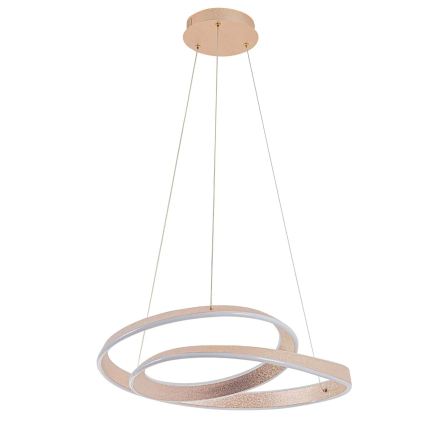 LED-Pendelleuchte GLOW an Kabel, 75 W, 230 V, 4000 K, Ø 60 cm, goldfarben