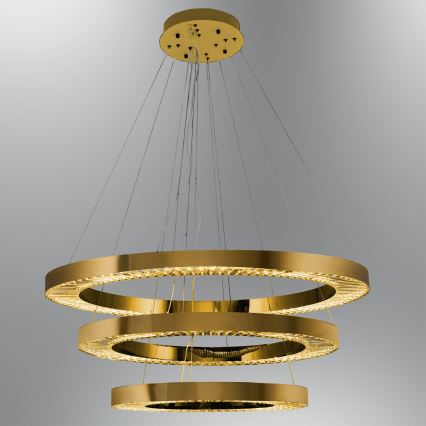 LED-Pendelleuchte JESI, 99 W, 230 V, 3000 K, Ø 100 cm, Bronze