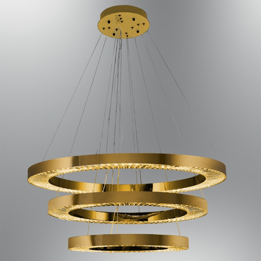 LED-Pendelleuchte JESI, 99 W, 230 V, 3000 K, Ø 100 cm, Bronze