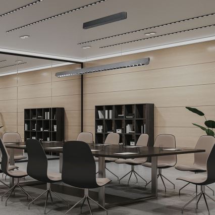 LED Kronleuchter an Seil LED/36W/230V 3000/4000/6400K Anthrazit