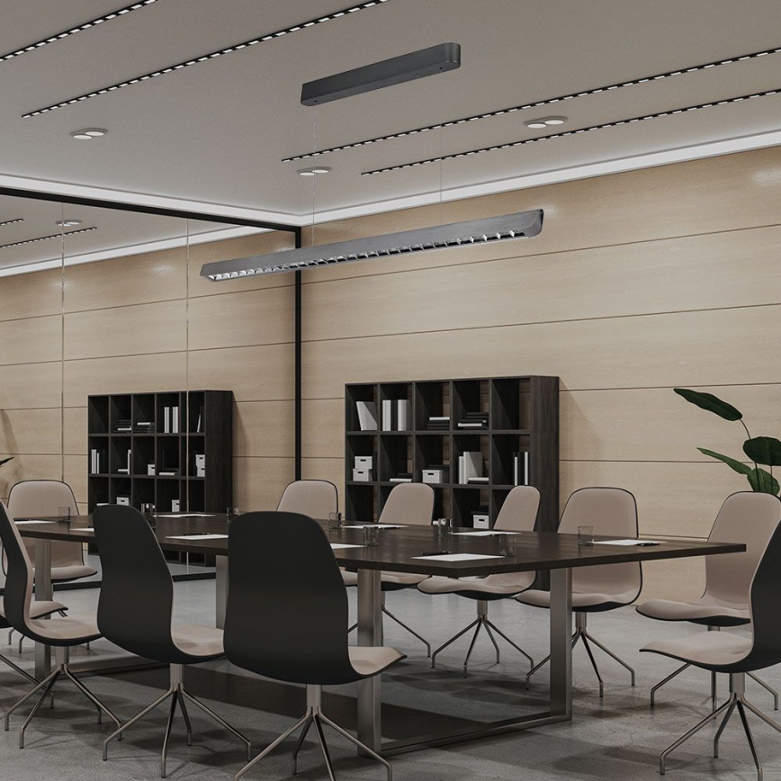 LED Kronleuchter an Seil LED/36W/230V 3000/4000/6400K Anthrazit