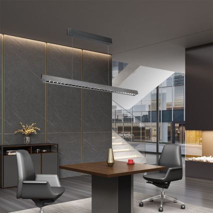 LED Kronleuchter an Seil LED/36W/230V 3000/4000/6400K Anthrazit