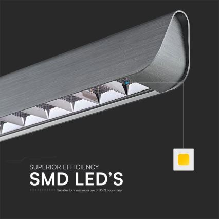 LED Kronleuchter an Seil LED/36W/230V 3000/4000/6400K Anthrazit