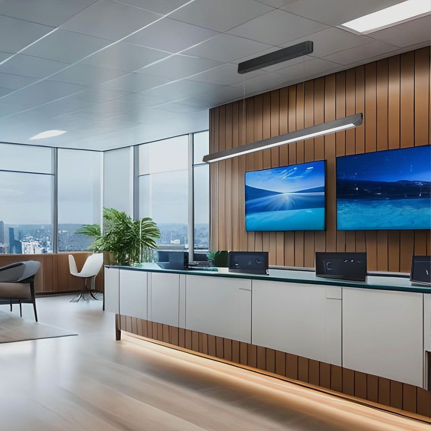 LED Kronleuchter an Seil LED/36W/230V 3000/4000/6400K Anthrazit