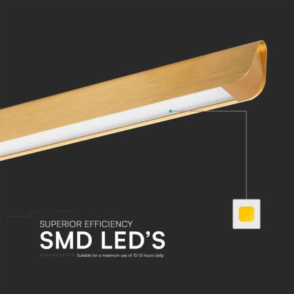 LED Kronleuchter an Kabel LED/36W/230V 3000/4000/6400K gold