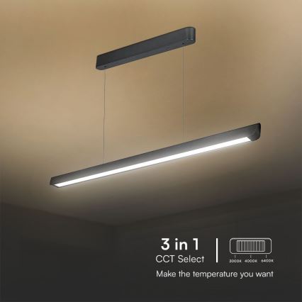 LED Kronleuchter an Kabel LED/36W/230V 3000/4000/6400K schwarz