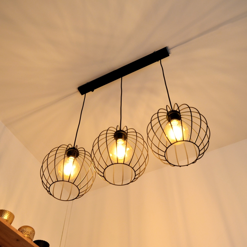 LED Kronleuchter an Kabel MERCURE 3xE27/15W/230V