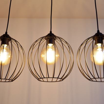 LED Kronleuchter an Kabel MERCURE 3xE27/15W/230V