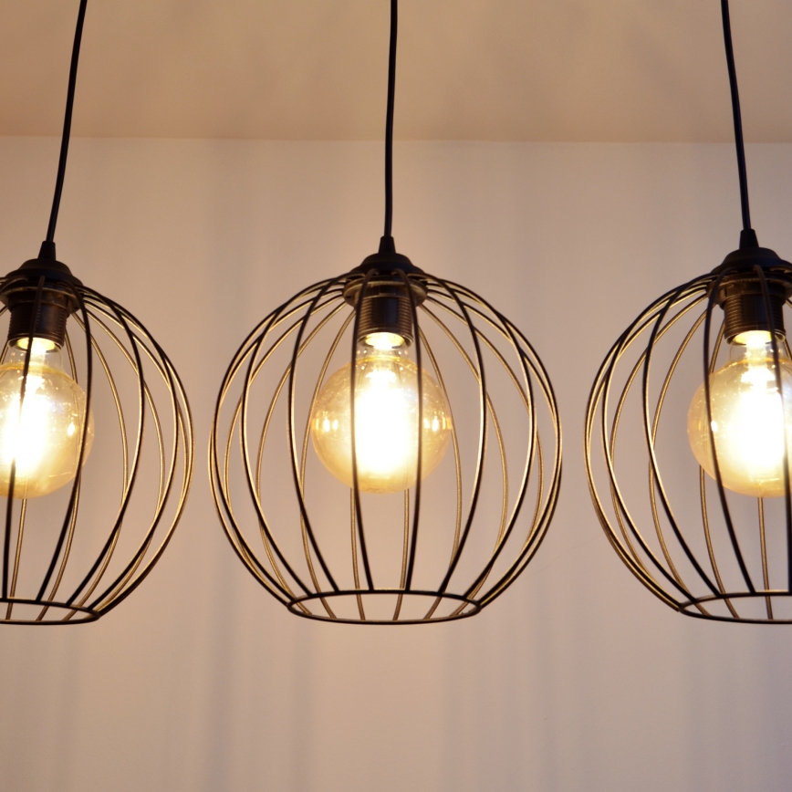 LED Kronleuchter an Kabel MERCURE 3xE27/15W/230V