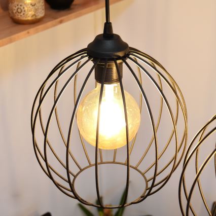 LED Kronleuchter an Kabel MERCURE 3xE27/15W/230V