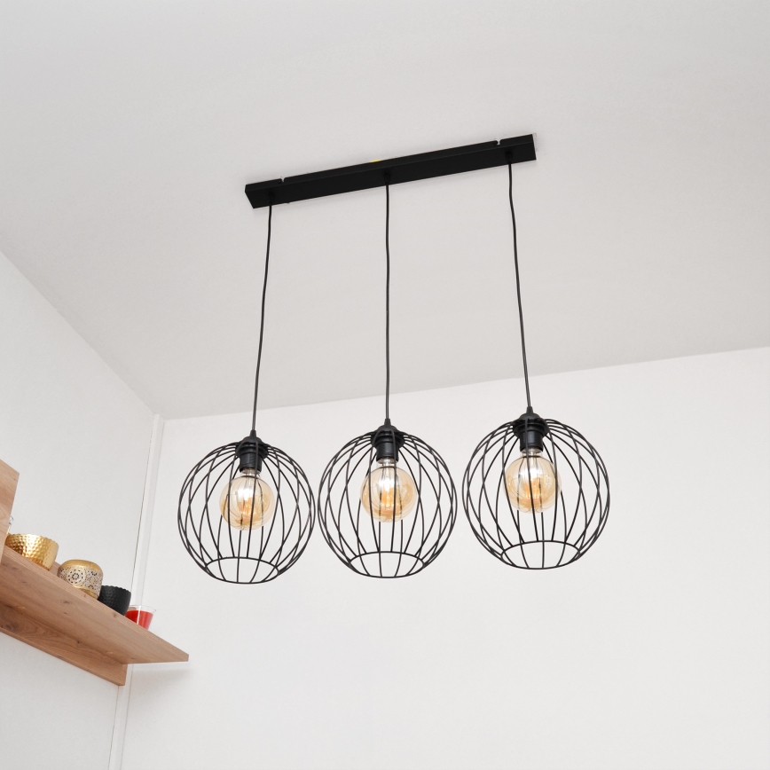 LED Kronleuchter an Kabel MERCURE 3xE27/15W/230V