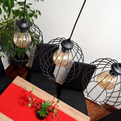 LED Kronleuchter an Kabel MERCURE 3xE27/15W/230V