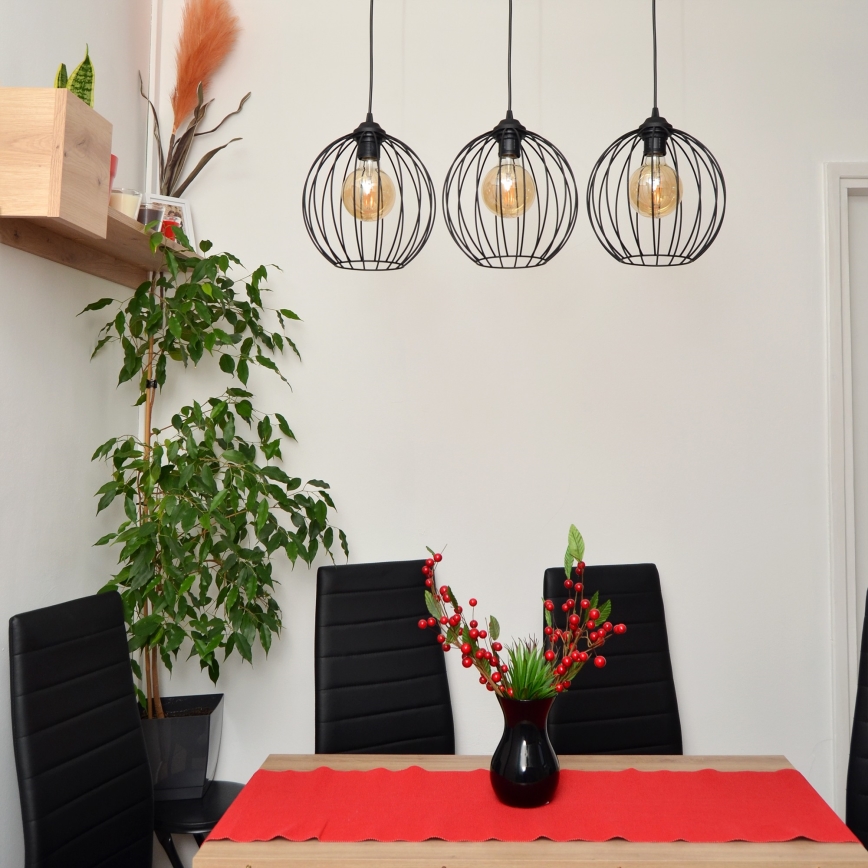 LED Kronleuchter an Kabel MERCURE 3xE27/15W/230V