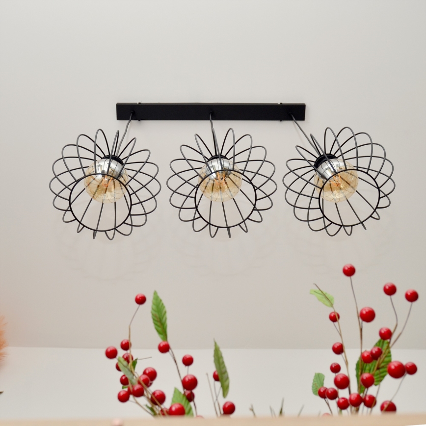 LED Kronleuchter an Kabel MERCURE 3xE27/15W/230V