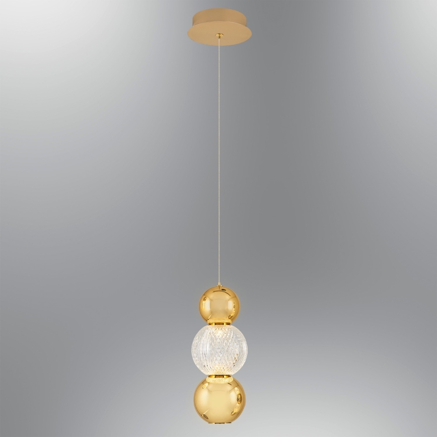 LED-Pendelleuchte mit Kabel CREMONA LED/5W/230V 3000K goldfarben