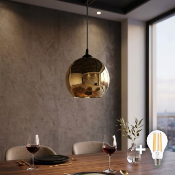 LED-Pendelleuchte mit Kabel CUBUS Ø 25 cm 1xE27/15W/230V
