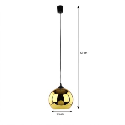 LED-Pendelleuchte mit Kabel CUBUS Ø 25 cm 1xE27/15W/230V