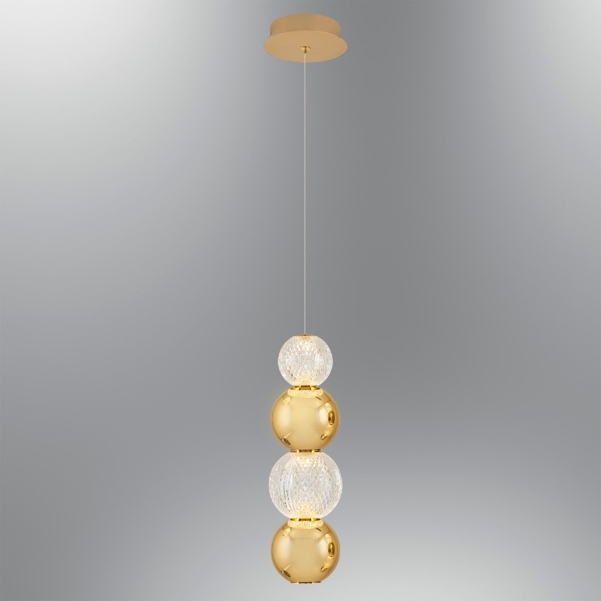 LED-Pendelleuchte mit Kabelaufhängung CREMONA LED/7W/230V 3000K, goldfarben