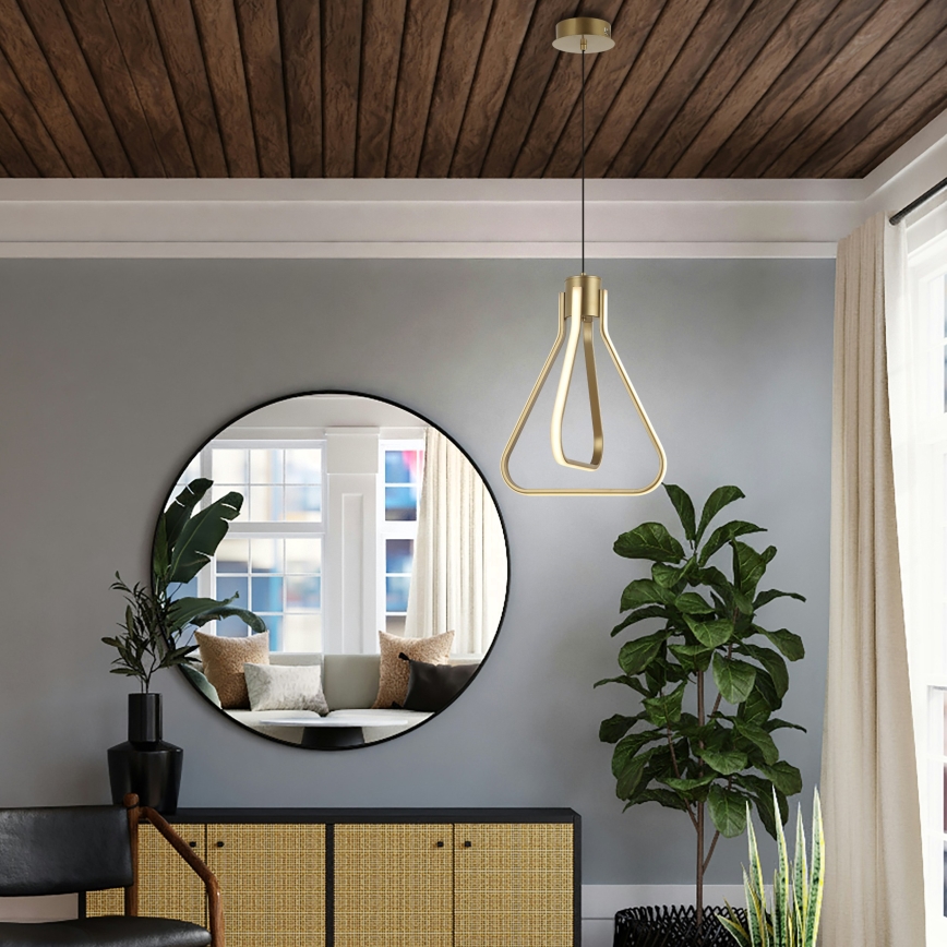 LED-Pendelleuchte mit Kabelaufhängung ZING LED/19W/230V, goldfarben