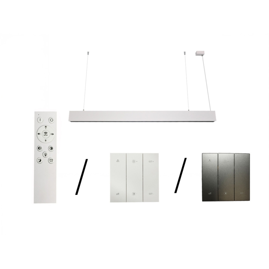 LED-Pendelleuchte mit Seilaufhängung LED/55W/230V 3000/4000/6500K 120 cm weiß