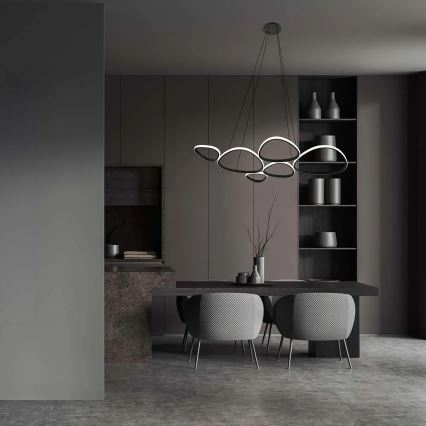 LED-Pendelleuchte mit Stahlseil PETRA LED/58W/230V 4000K schwarz